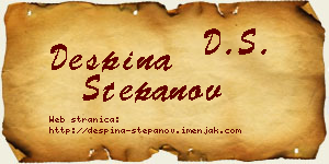 Despina Stepanov vizit kartica